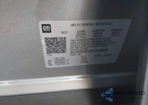 2026 Buick Enclave Preferred из США, поврежденный, VIN 5GAERAKS0TJ145328